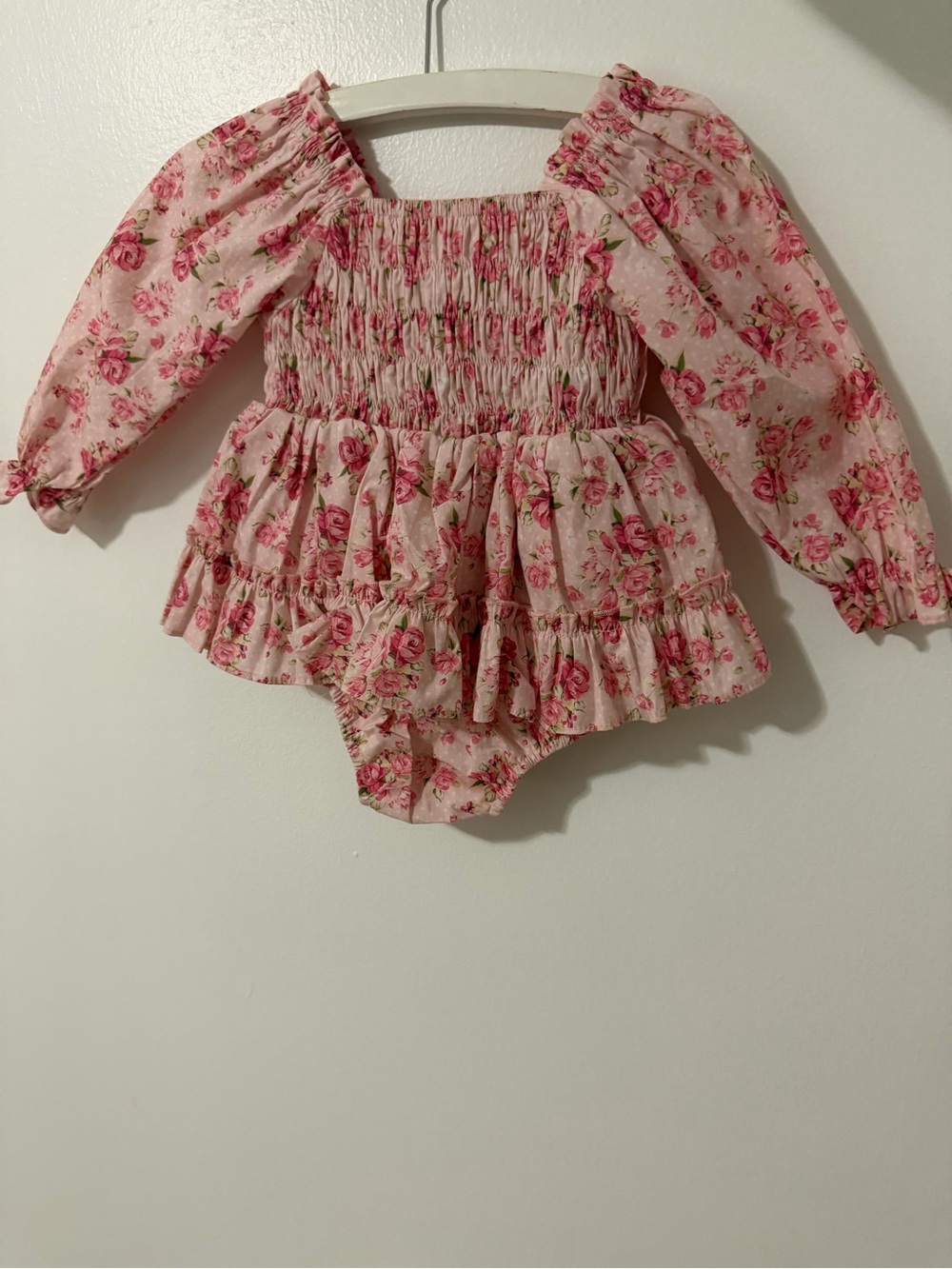 Arabella and Rose Pink Floral Smocked Dress